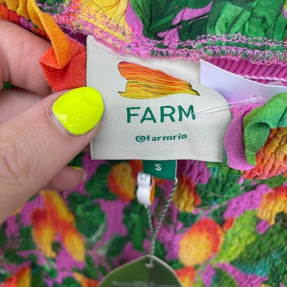 FARM Rio Orange Sunset Maxi Dress NWT! New with tags!! - Picture 9 of 12